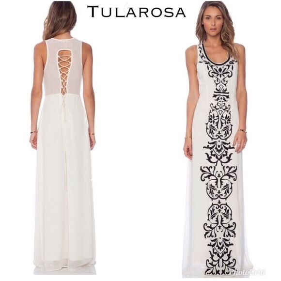 REVOLVE Tularosa Orphelia Black Applique Maxi Dress - Picture 2 of 9